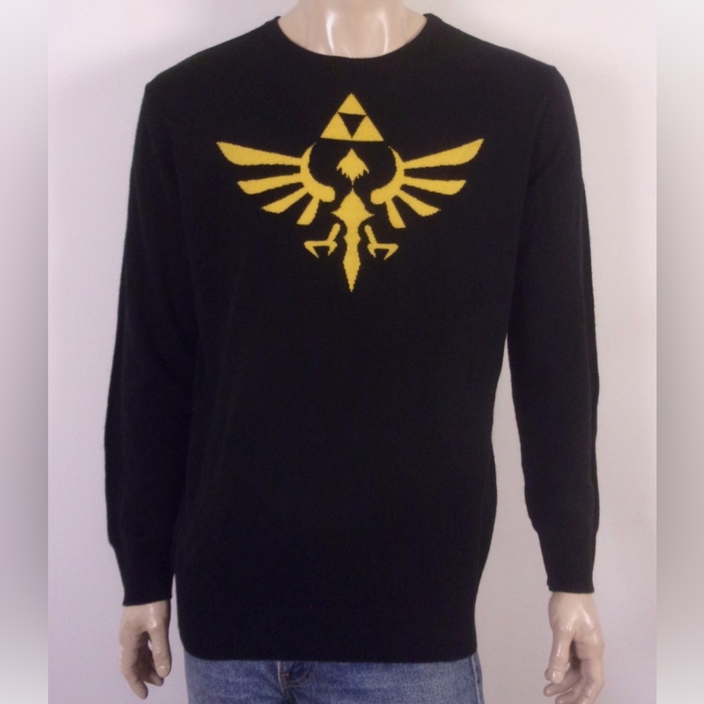 Legend of Zelda Nintendo Medium Fifth Sun Skyward Sword Knit Sweater Crew 2016